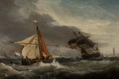 A 36 Gun Frigate off the Coast of Devon-George Webster-Stretched Canvas