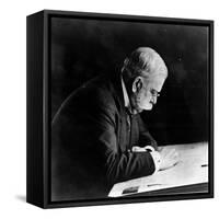 George Westinghouse Intent on Reading-null-Framed Stretched Canvas