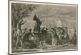 George Whitefield Preaching in Moorfields, Ad 1742 - in the Exhibition of the Royal Academy-Eyre Crowe-Mounted Giclee Print