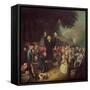 George Whitefield Preaching-John Collet-Framed Stretched Canvas