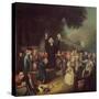 George Whitefield Preaching-John Collet-Stretched Canvas