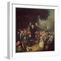 George Whitefield Preaching-John Collet-Framed Giclee Print