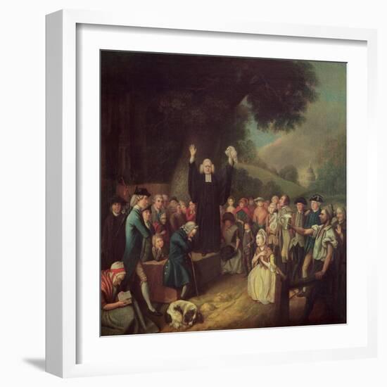George Whitefield Preaching-John Collet-Framed Giclee Print