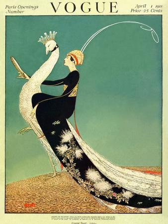 Vogue Cover - April 1918 - Peacock Parade
