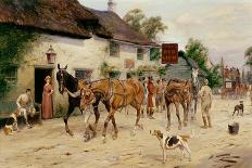 Changing Horses at the Red Lion-George Wright-Giclee Print