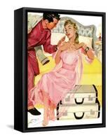 Georgeous Decoy - Saturday Evening Post "Leading Ladies", June 12, 1954 pg.27-Robert Meyers-Framed Stretched Canvas