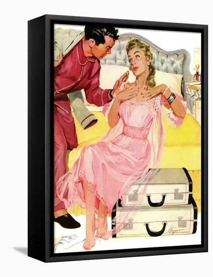 Georgeous Decoy - Saturday Evening Post "Leading Ladies", June 12, 1954 pg.27-Robert Meyers-Framed Stretched Canvas