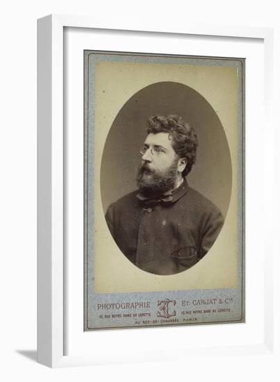 Georges Bizet, French Composer and Pianist, 1870s-Etienne Carjat-Framed Giclee Print