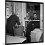 Georges Brassens Playing the Guitare at Home-Marcel Begoin-Mounted Photographic Print