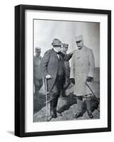 Georges Clemenceau and General Philippe Petain, 1917-null-Framed Giclee Print