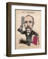 Georges Clemenceau French Statesman: a Satire on His Concern for His Country's Wellbeing-null-Framed Art Print