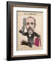 Georges Clemenceau French Statesman: a Satire on His Concern for His Country's Wellbeing-null-Framed Art Print