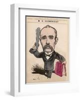 Georges Clemenceau French Statesman: a Satire on His Concern for His Country's Wellbeing-null-Framed Art Print