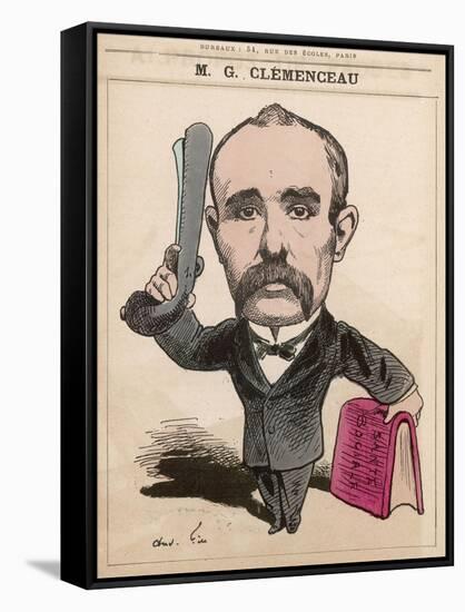 Georges Clemenceau French Statesman: a Satire on His Concern for His Country's Wellbeing-null-Framed Stretched Canvas