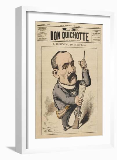Georges Clemenceau French Statesman: a Satire on Justice-Charles Gilbert-Martin-Framed Art Print