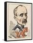 Georges Clemenceau French Statesman Depicted Riding His "Principles"-Moloch-Framed Stretched Canvas