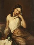Portrait of a Girl Holding a Dove-Georges Croegaert-Giclee Print