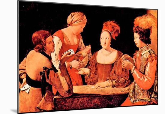 Georges de La Tour The Wrong Player with Cross Aces Art Print Poster-null-Mounted Poster