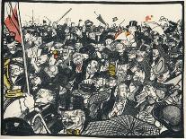 The Strikers, Cartoon from 'L'Assiette Au Beurre', 5 March, 1904-Georges Dupuis-Framed Giclee Print