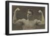 Georges Hackenschmidt (Russe) essayant ses forces (Lutteur russe).-null-Framed Giclee Print