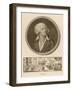 Georges Jacques Danton French Revolutionary Leader, with a Scene from the Terror Below-null-Framed Art Print