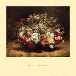 Vase of Flowers (Oil on Canvas)-Georges Jeannin-Giclee Print