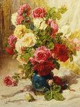 Vase of Flowers (Oil on Canvas)-Georges Jeannin-Giclee Print
