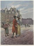 Flower Seller in Pont-Neuf-Georges Jules Auguste Cain-Giclee Print