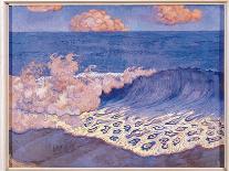 Blue Seascape, Wave Effect, c.1893-Georges Lacombe-Giclee Print