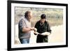 Georges Lautner and Alain Delon on set of film "Death of a Corrupt Man", 1977 (photo)-null-Framed Photo