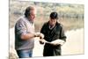 Georges Lautner and Alain Delon on set of film "Death of a Corrupt Man", 1977 (photo)-null-Mounted Photo