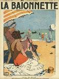 Beach Watchers-Georges Leonnec-Framed Art Print