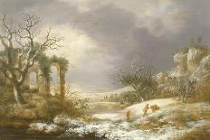 Winter Landscape, C.1750-60-Georges Remon-Stretched Canvas