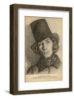 Georges Sand Alias Aurore Dudevant French Writer Dressed as a Man-null-Framed Photographic Print