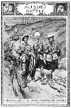 Highlanders Leading their Blinded Officer, WW1-Georges Scott-Framed Art Print