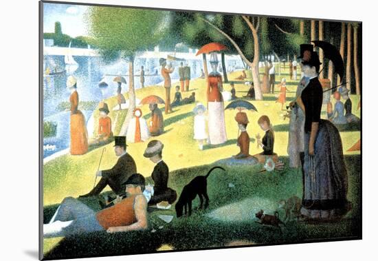 Georges Seurat (A Sunday Afternoon on the Island of La Grande Jatte) Art Poster Print-null-Mounted Poster