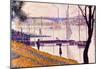 Georges Seurat Bridge of Courbevoie Art Print Poster-null-Mounted Poster