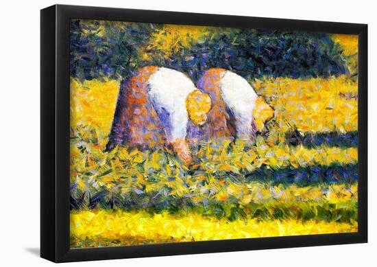 Georges Seurat Farmers at Work Art Print Poster-null-Framed Poster