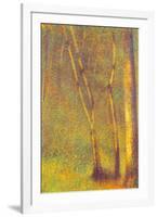 Georges Seurat Forest in Pontaubert-null-Framed Art Print