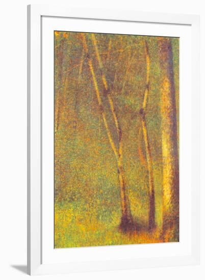 Georges Seurat Forest in Pontaubert-null-Framed Art Print