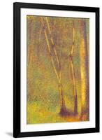 Georges Seurat Forest in Pontaubert-null-Framed Art Print