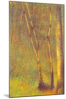 Georges Seurat Forest in Pontaubert-null-Mounted Art Print