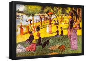 Georges Seurat Sketch of People Art Print Poster-null-Framed Poster