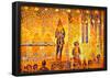 Georges Seurat Study of the Circus Parade Art Print Poster-null-Framed Poster