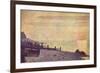 Georges Seurat The Mouth of the Seine at Honfleur, Evening-null-Framed Art Print