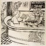 Queen Victoria Cartoon: in Her Bath with John Brown in Attendance-Georges Tiret-Bognet-Art Print