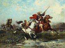 Warring Arab Horsemen, Combats Des Cavaliers Arabes-Georges Washington-Giclee Print