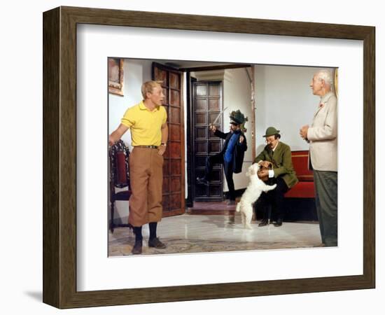 Georges Wilson, Georges Loriot and Jean-Pierre Talbot: Tintin et Les Oranges Bleues, 1964-Marcel Dole-Framed Photographic Print