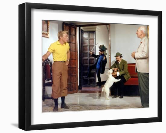 Georges Wilson, Georges Loriot and Jean-Pierre Talbot: Tintin et Les Oranges Bleues, 1964-Marcel Dole-Framed Photographic Print