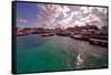 Georgetown Harbor Early Morning Cayman Islands-George Oze-Framed Stretched Canvas